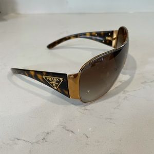 Authentic Prada Shield Sunglasses - Tortoise